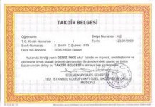 6-7 ve 8. Sınıf Takdir Teşekkür Hesaplama