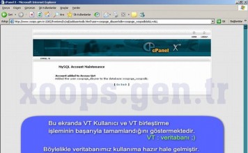 Xoopstr Mysql VeriTabanı Oluşturma ( Cpanel ) Resimli Anlatım