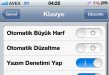 Apple İphone Otomatik Büyük Harf