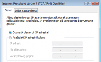 Windows bir ip adresi çakışması algıladı