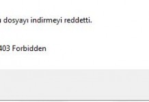 Sunucu bu dosyayı indirmeyi reddetti hatası çözümü