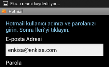 Samsung Galaxy S3 Hotmail Ayarları