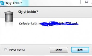 Skypeden Kişi Nasıl Silinir