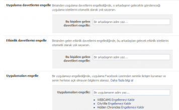Facebook Oyun ve Uygulama Engelleme Nasıl Yapılır