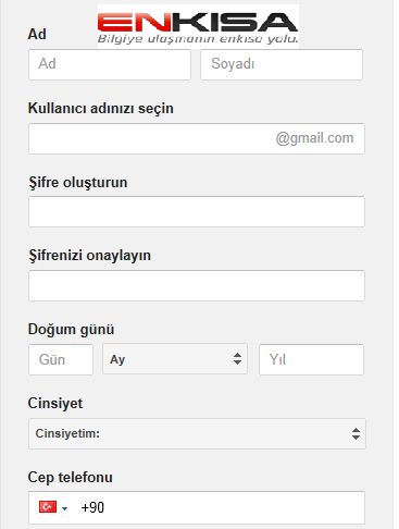 Gmail hesabımı aç