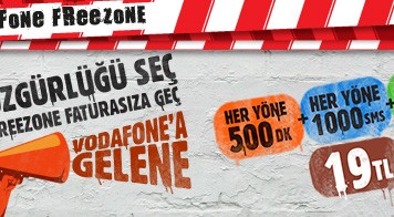 Vodafone 19 TLye 500 Dakika 1000 Sms 1GB İnternet
