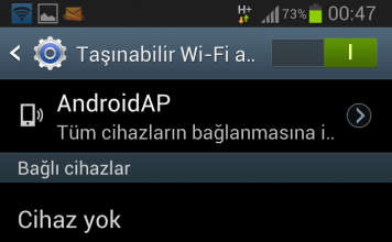 Samsung Galaxy S5830 Modem Olarak Kullanmak