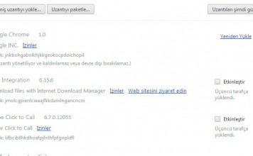 Google Chrome Uzantılara Giremiyorum