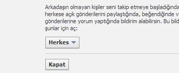Facebook aboneler nasıl kapatılır?
