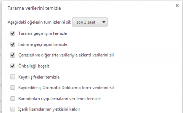 Google Chrome İnternet geçmişini Silme