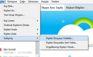 Skype Kişileri Nasıl Yedeklenir
