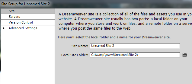 dreamweaver_site_tanımlama