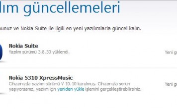 Nokia 5310 XpressMusic Yazılım Güncelleme