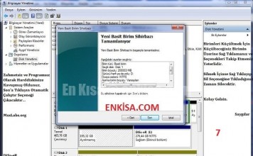 Windows 7’de Programsız Harddisk Bölmek