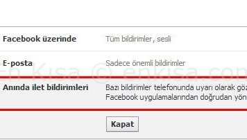 Telefonuma Facebookdan Bildirim Gelmiyor