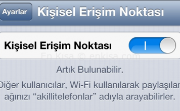 iPhone’u Wireless Modem olarak kullanmak