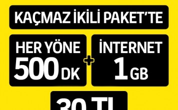 Turkcell Kaçmaz İkili Paketi Yapmak İstiyorum