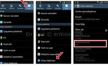 Android telefonumun sürümünü nasıl öğrenirim