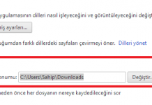 Google Chrome İndirme Klasörünü Değiştirme