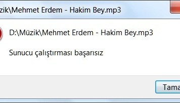 Sunucu Çalıştırması Başarısız Hatası Çözümü
