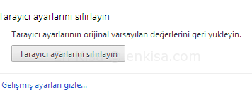Google Chrome Sıfırlama Nasıl Yapılır