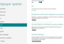 Windows 8 Fabrika Ayarlarına Geri Dönmek