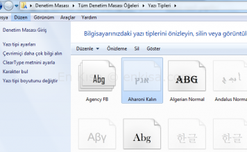 Yazı Tipi (Font) Yükleme Nasıl Yapılır?