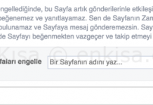 Facebook Sayfa Engelleme Nasıl Yapılır