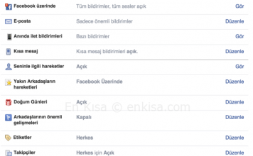 Facebook Bildirim Ayarları Nasıl Yapılır
