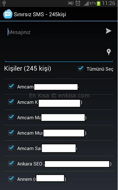 android-toplu-sms-gonderme