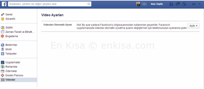 facebook-video-otomatik-kapatmak