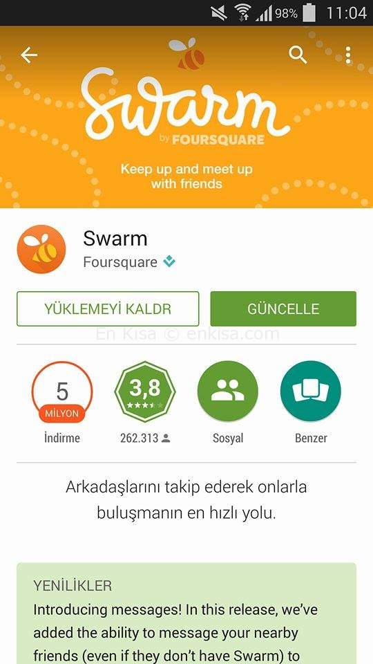 Swarm Mesajlaşma Özelliği