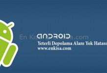 Yeterli Depolama Alanı Yok Hatası