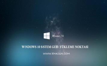 Windows 10 Sistem Geri Yükleme Noktası