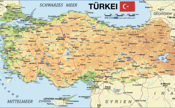 Türkiye Haritası Üzerinde Dağlar